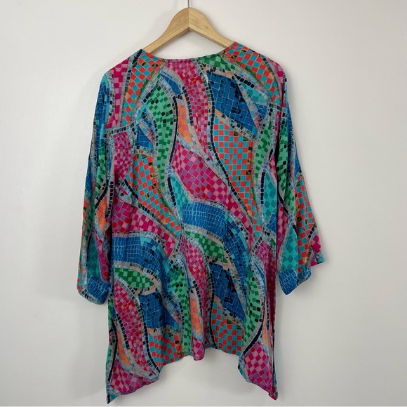 Soft Surroundings Marvelous Mosaic Kimono Size Petite S/M - Picture 7 of 9